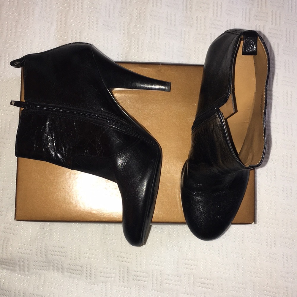Black Nine West booties.